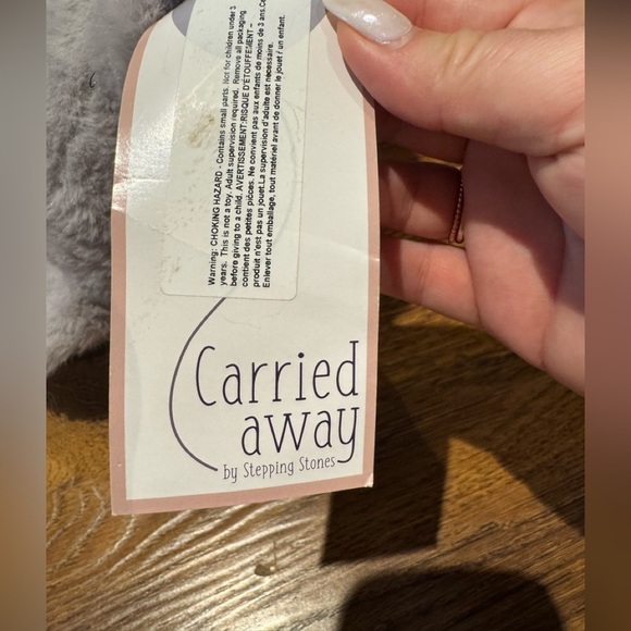 NWT STEPPING STONES CARRIED AWAY plush grey elephant backpack with tags - Picture 3 of 5